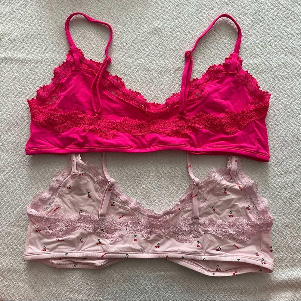 NEW! SKIMS Fits Everybody Lace Scoop Bralette 2-Pack, Size 3X Intimates Lingerie - Picture 7 of 10